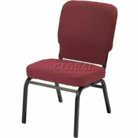 KFI KFI Oversized Church Chair - Armless - Stacking - Red Wine Vinyl Black Frame HTB1040SB-3204